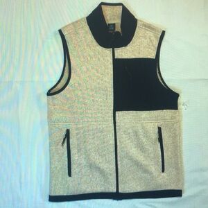 Men's Black and Cream Vest